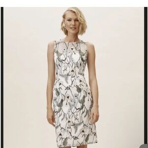 Adrianna Papell GWYN from BHLDN Floral Midi Dress - White and Green